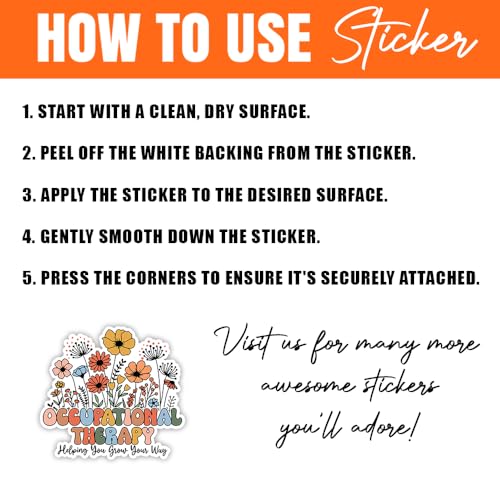 Image of MAIANEY (3x3 in) Occupational Therapy Stickers Pack of 10 - Cute OT Waterproof Vinyl Decals for Laptop Water Bottle Notebook - Motivational Therapy Sticker Gift for OT Students and Professionals