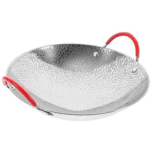 Wok de acero inoxidable con doble asa miniatura 1