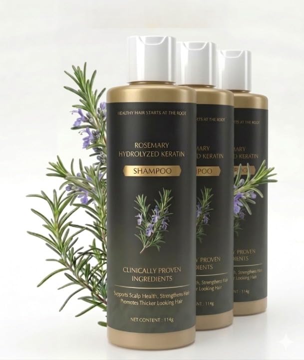 Organic Rosemary Hair Growth Shampoo with Hydrolyzed Keratin Natural Thickening & Strengthening Formula Promotes Healthy Scalp & Fuller Hair (3)-picture-35