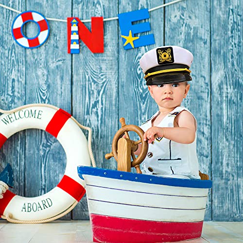 Sgbetter 8 Pieces Captain Hats Adjustable White Sailors Navy Marine Admiral Caps For Yacht Theme Party Costume Accessory (Style 1) #TOP7