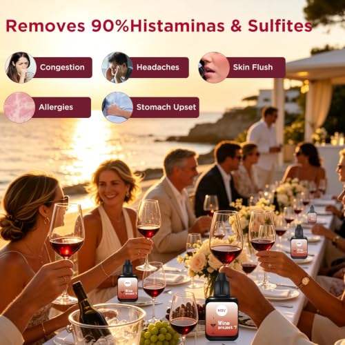 Image of Wine Filter Drops, Natural The Wine of Purifier Drops for Red and White Wine, Removes Histamines and Sulfites