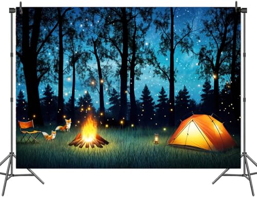 Fondo Fotográfico Camping Bosque 7x5ft para Fotografía miniatura 5