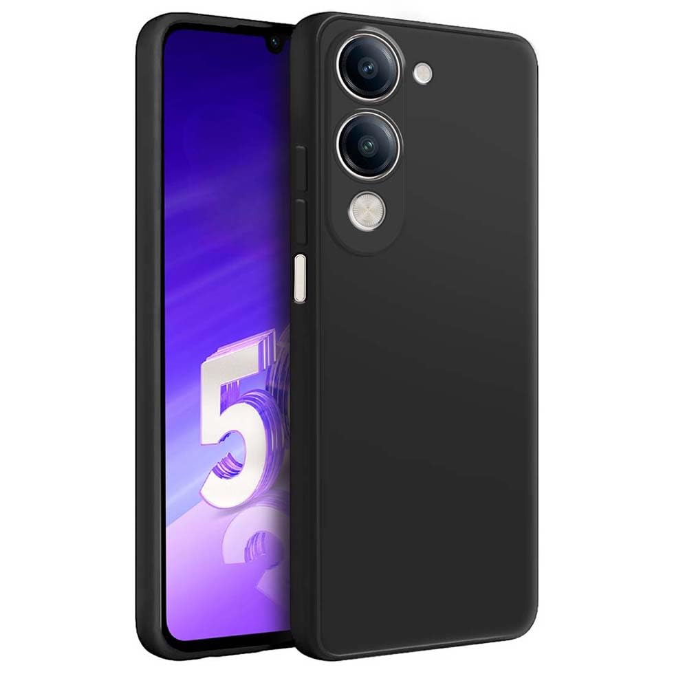 Vivo T4 lite / IQOO Z10 LITE Black Silicone cover