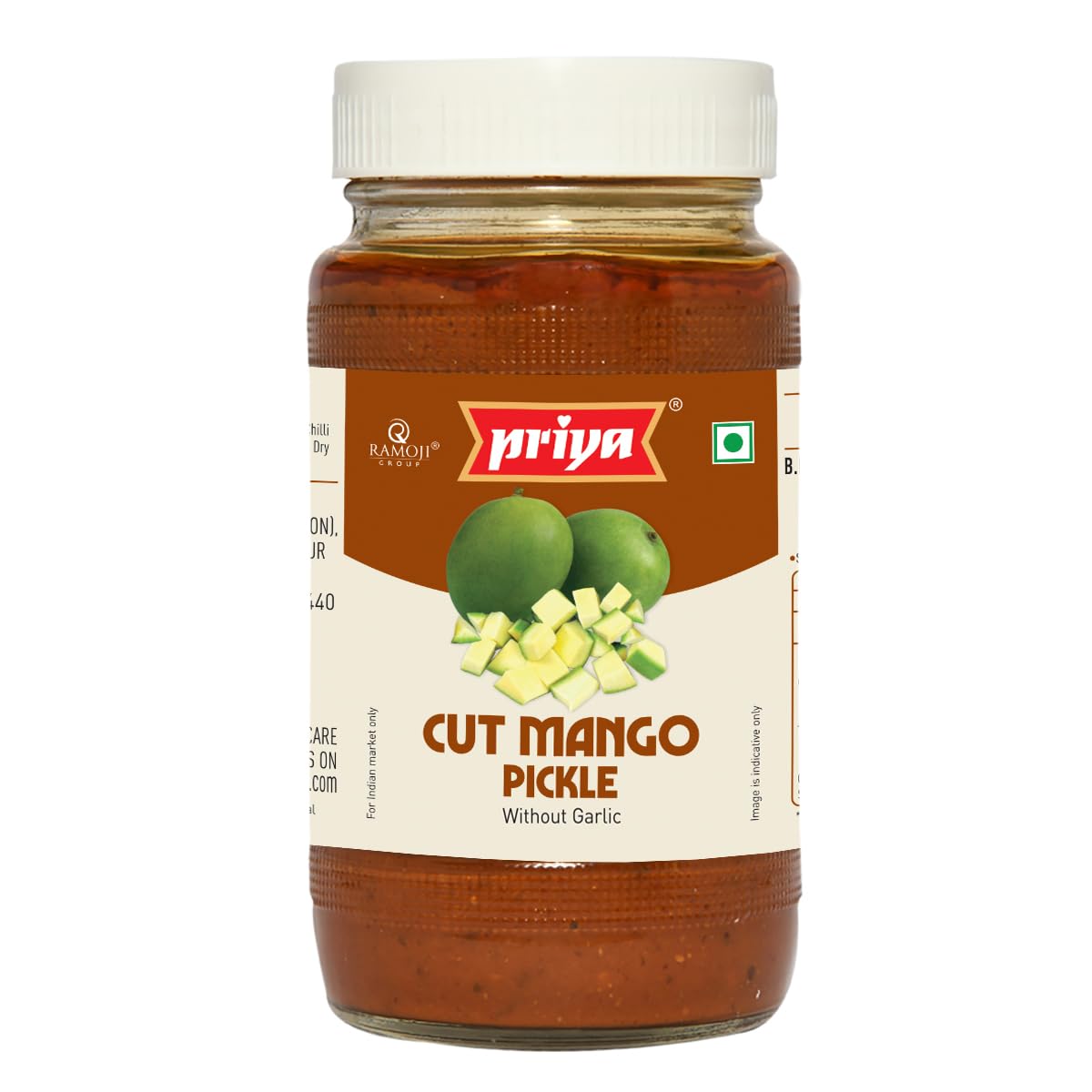Priya Cut Mango Pickle without Garlic, 500g - Authentic Telugu Style Aam Achar | Traditional South Indian Taste | Homemade Andhra Pickles | Tangy and Spicy | With Mango Pieces & Mixed Spices | Glass Jar-image-44