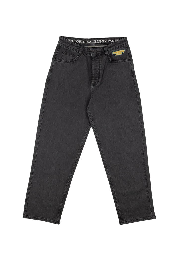 Homeboy Unisex X-Tra Baggy Denim Pants, Washed Grey, 29 L32