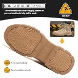 Buty ochronne lekkie buty ze stalowymi noskami mężczyźni kobiety wygodne buty robocze buty, Khaki, 12.5 UK