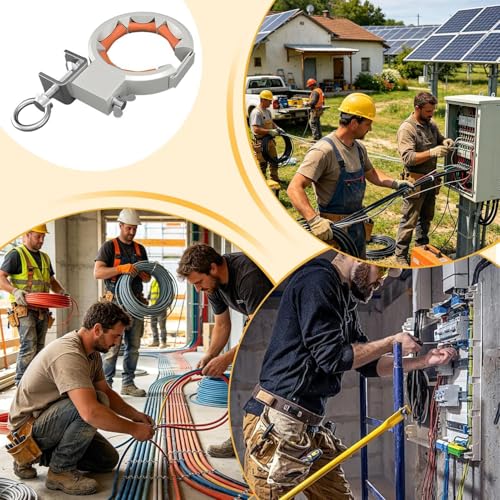 Rollo de tracción de cable para cablear edificios comerciales y obras 4