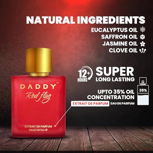 Image of DADDY Red Flag Long Lasting Perfume for Men Extrait De Parfum (50 ml)
