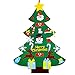 Produktbild MengH-SHOP Filz Weihnachtsbaum 3.2ft DIY Weihnachtsbäume mit 26 Abnehmbaren Ornamenten Wandbehang Dekoration Kinder (64.5x87cm)