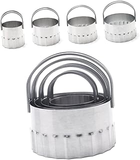 BRIGHTFUFU Cookie Cutters Cookie Cutter Stainless Steeel Cookies Mold Round Cake Cutter Silver