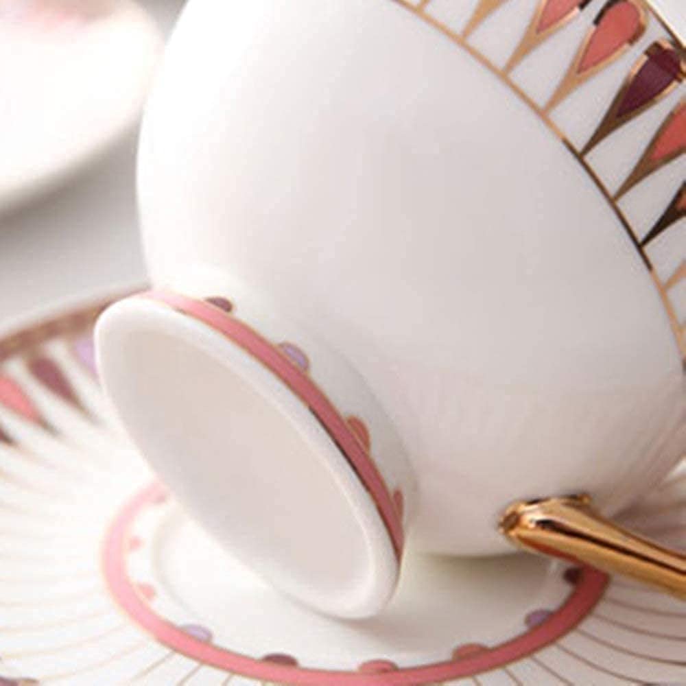 Tazze da tè e caffè, Bone China Ceramica Bella Tazza da tè Smaltata Opaca con Abbinamento, Piccolo Lusso di Alta qualità Set da tè per Il pomeriggio Tazza da caffè Inglese