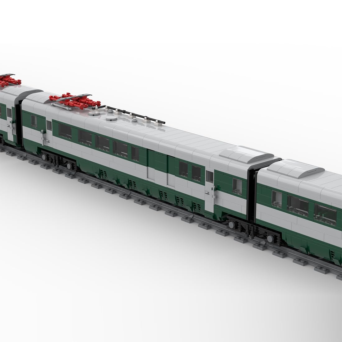 Kit treno italiano ETR.250 Arezzo (modello statico/3.562 pezzi) | Il modello di treno retrò è adatto per appassionati di storia e collezionisti di kit di costruzione