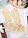 SATINIOR Women Lace Gloves Elegant Short Lace Tea Party Gloves for Women Dinner Party Wedding(Nude Color,Classic Style)