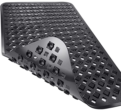 Yimobra Non Slip Bathtub Mat, Bath Mats for Tub Shower Mat with Drain Holes Suction Cups, Machine Washable, BPA, Latex, Phthalate Free
