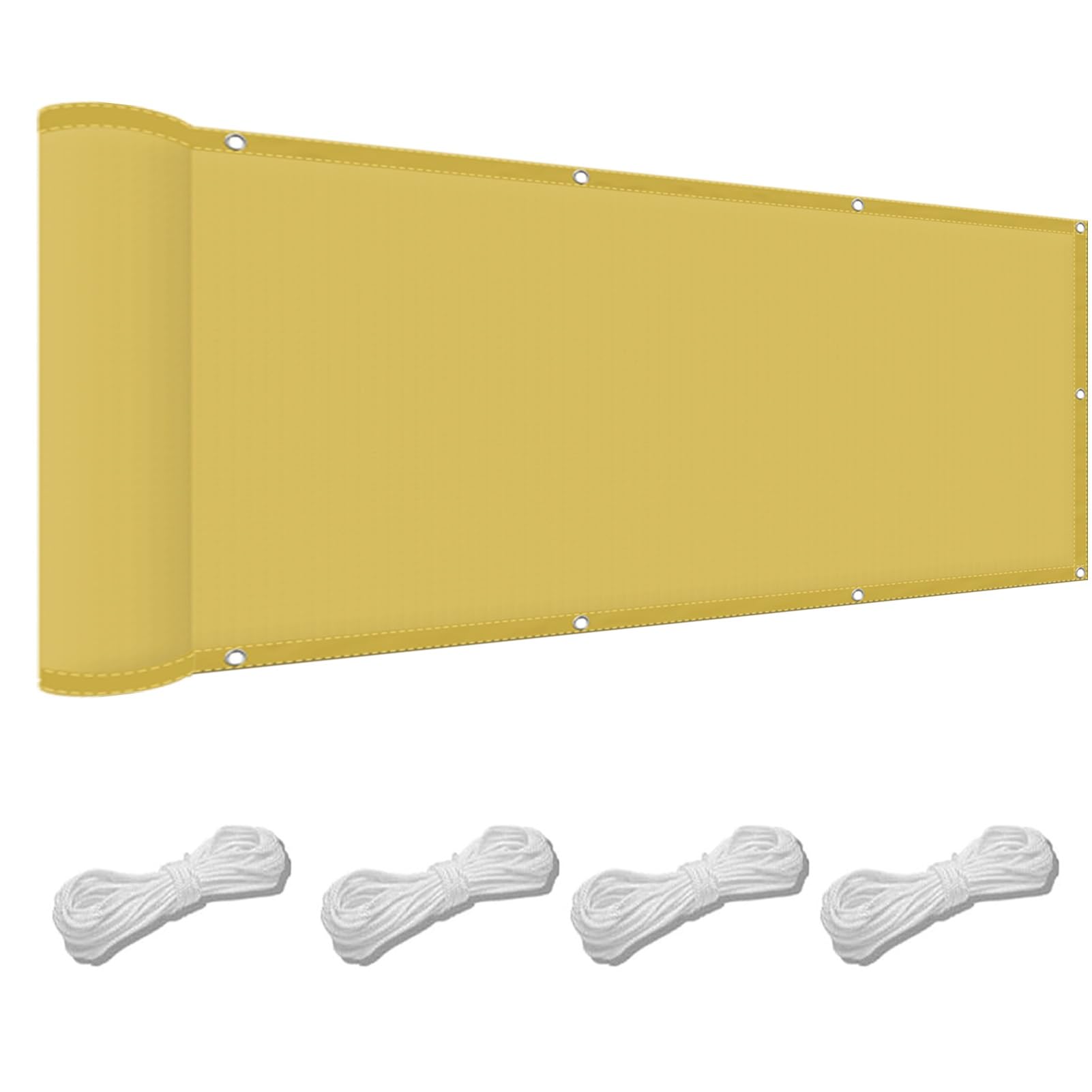 Garden Sun Shade Sail 55 x 250 cm(22 x 98inch) Waterproof Sun Shade Sail Square 98% UV Block with Free Rope & Fixing Kit Garden Patio Party Sun Shades, Cream Color â image 1