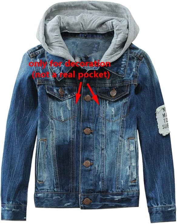 Image of Mallimoda Kids Boys Girls Hooded Denim Jacket