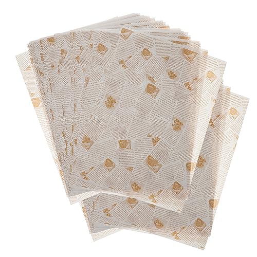 COLLBATH Vintage Food Wrapping Paper Craft Paper Oil Food Baking Kitchen Greaseproof Mat Pad