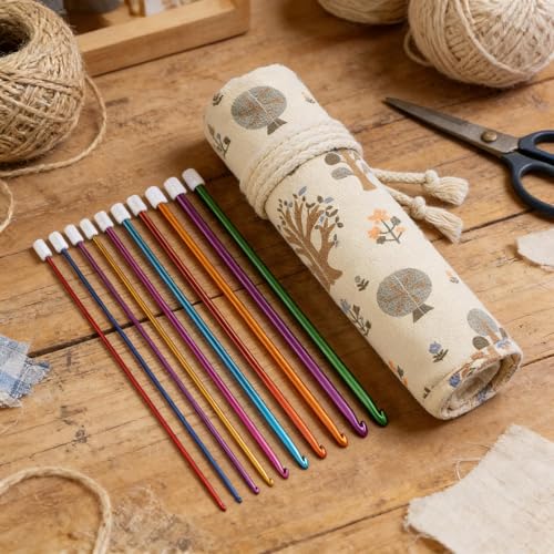 Agujas de ganchillo largas para crear tus bufandas y manualidades 3