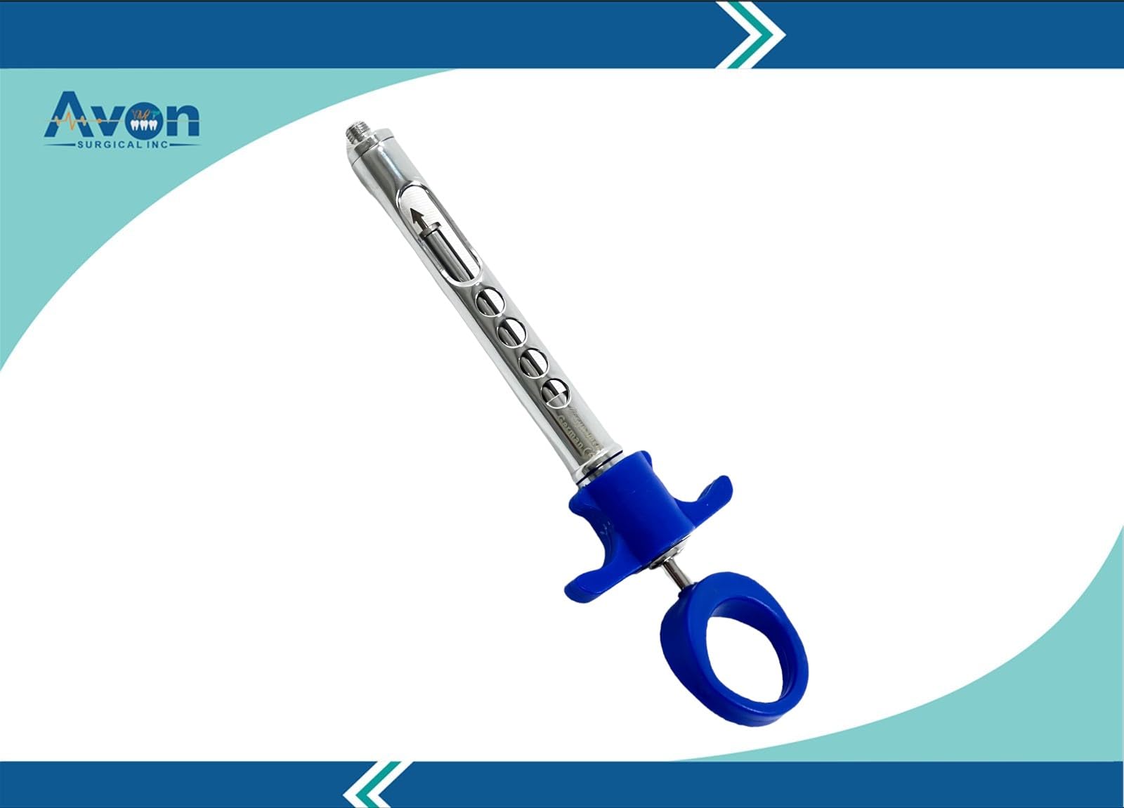 5 Pack | Self-Aspirating Dental Anesthetic Syringe 1.8mL with Plastic Handle & Center Arrow-Tipped Rod | Premium German Stainless Steel Dental Instruments (1.8mL - Blue - 5 Pack)