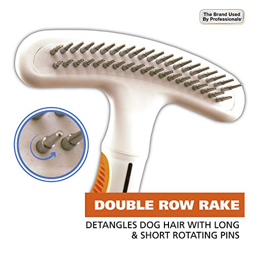 Wahl 2-In-1 Combination Double Row Pet Rake With Hair Shedding Blade For Dog Or Cat Fur By The Brand Used By Professionals – Model 858424 #TOP2