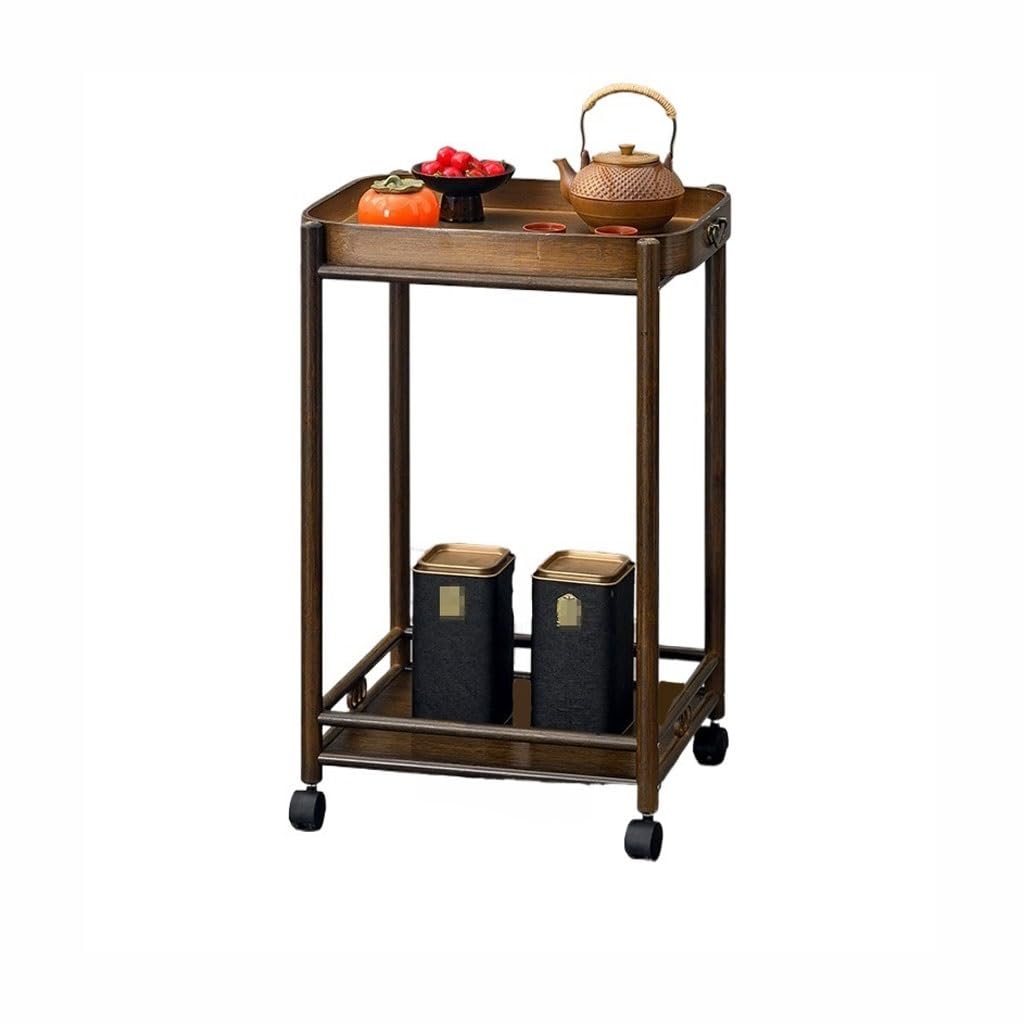 Table d'appoint rétro TUSUOD avec roulettes pour salon de thé et salle de jeux