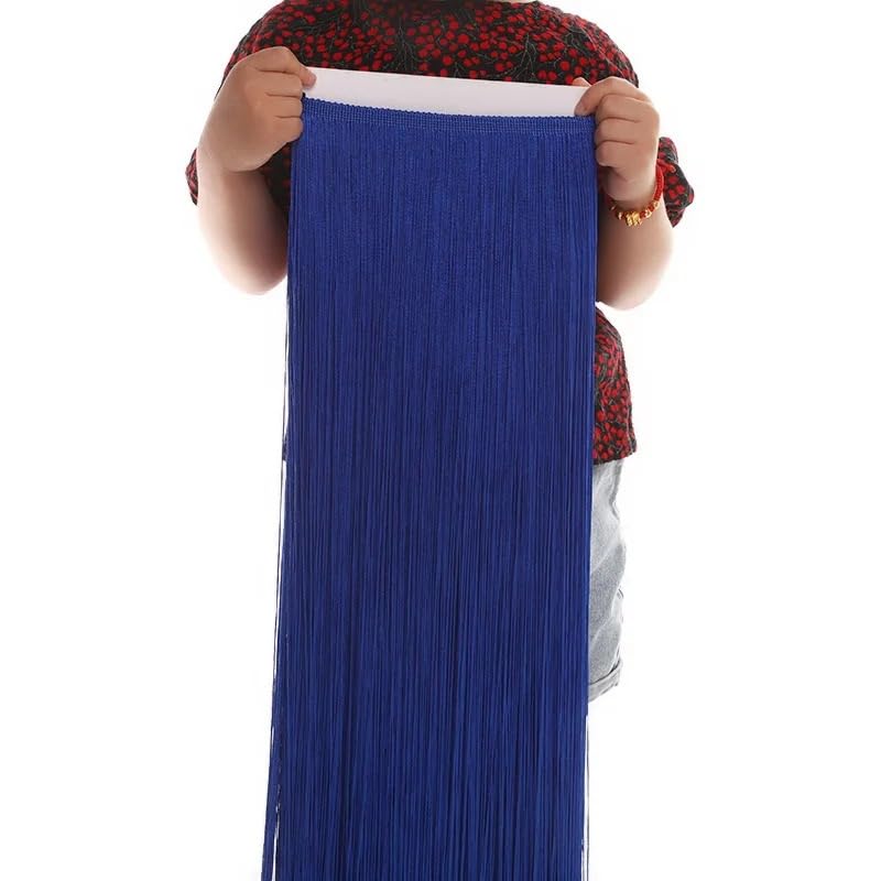 Cinta Flecos para DecoracióN,Arte Textil Flecos de encaje 100 cm largo con borlas for hacer tú mismo, accesorios for vestidos latinos, ropa escenario, cortina(Black)