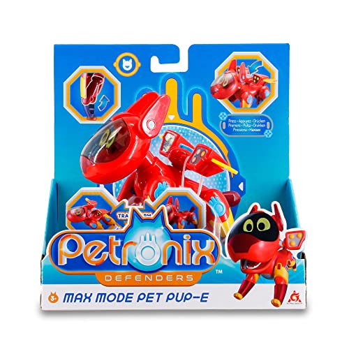 Giochi Preziosi Petronix Defender Pup-E, Mission Welpe mit mechanischer Funktion, Actionfigur 12 cm, verwandelbarer Superheld für Kinder ab 3 Jahren