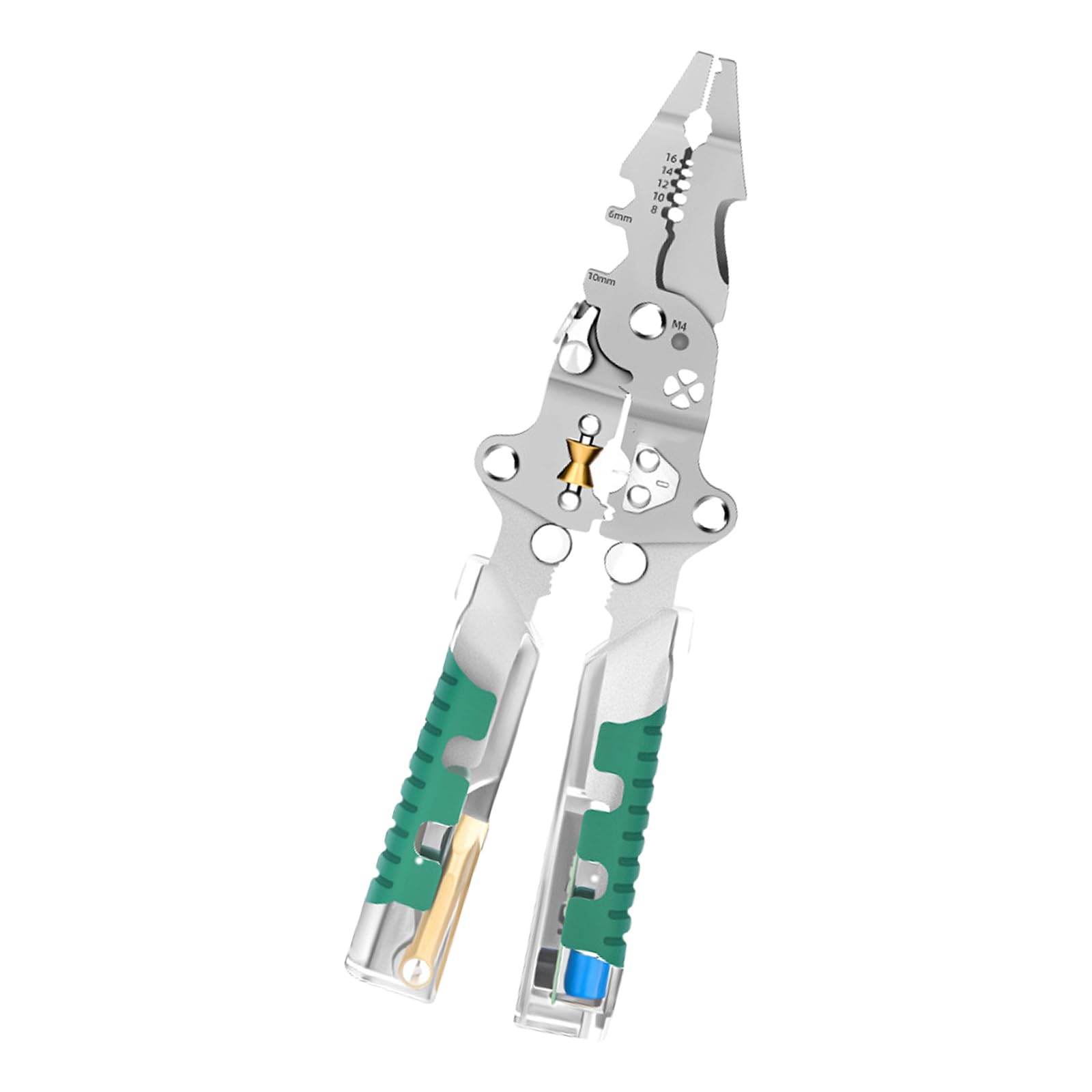 Easy to Use Folding Electrician Stripping Plier Cable Cutting Accurate Ethernet Cord Stripping for Household Maintenance Folding Electrical Screwdriver Wire Stripper