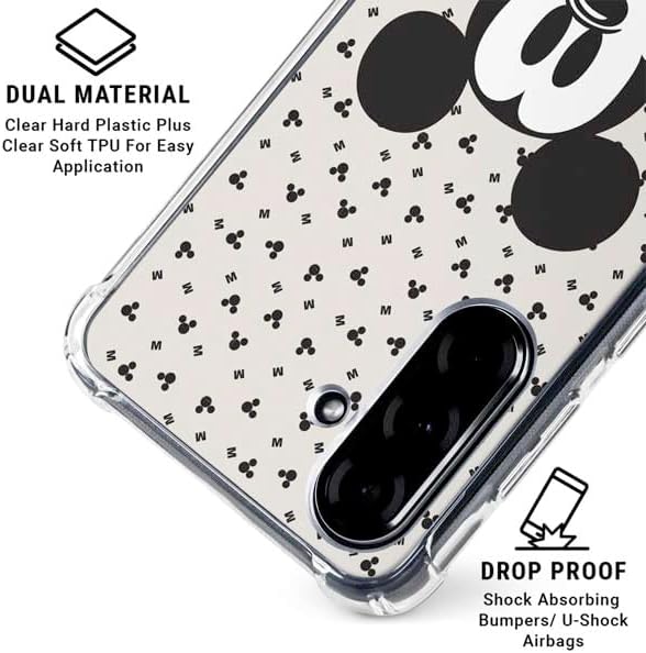 Skinit Clear Phone Case Compatible with Galaxy A36 5G - Officially Licensed Disney Mickey Mouse Classic Design