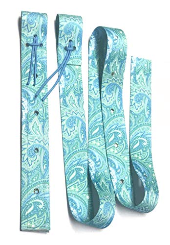 cinch strap set latigo mint green paisley cinch