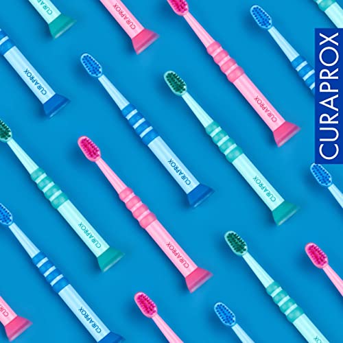 Curaprox Babyzahnbürste - Für Kleinkinder und Kleinkinder/Ultraweiche Curen®-Borsten für sanfte Reinigung/Grün-Grün | Einzelpackung/Hergestellt in der Schweiz