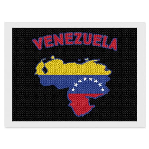 Arte de diamantes de Venezuela, kit completo de 12x16 pulgadas para decoración de pared