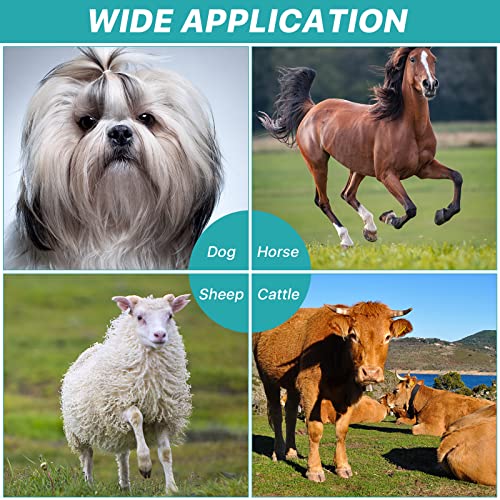 3 Pcs Reversible Stainless Steel Curry Comb 5 Rings, Aemygo Double Sided Horse Grooming Brush, Scotch Type Metal Dog Brush Large Rubber Hair Remover Comb, Soft Touch Grip Scraper for Cow Sheep Dog - Image 8