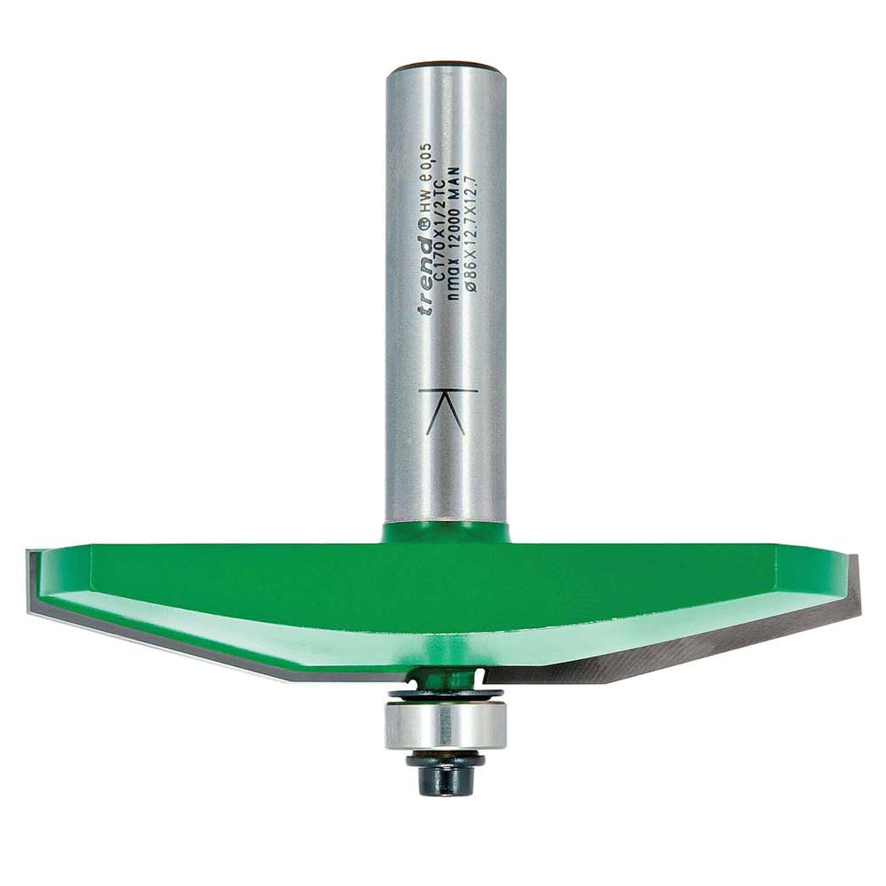 Trend Frez do fazowania paneli z łożyskiem, Ø12,7 mm, trzpień 1/2 | Węglik tungstenu z łożyskiem, do podnoszenia krawędzi paneli, średnica 12,7 mm, trzpień 1/2" C170X1/2TC