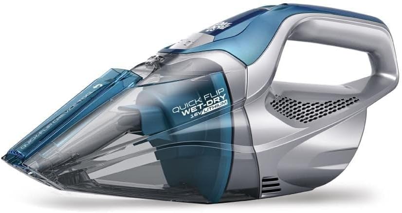 Dirt Devil QuickFlip Wet Dry 16V Cordless Handheld Vacuum Cleaner, Powerful Suction, Lightweight, Includes Quick Flip Crevice Tool, Rechargeable Battery, Portable Vacuum Cleaner