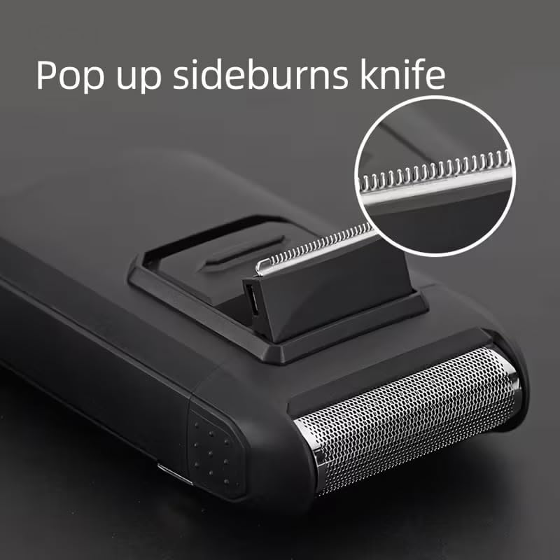 Rasoi elettrici a lamina per uomo: mini rasoio elettrico, rasoio a lamina per viso, rasoio a batteria impermeabile IPX7, per viaggi e casa, USB tipo C