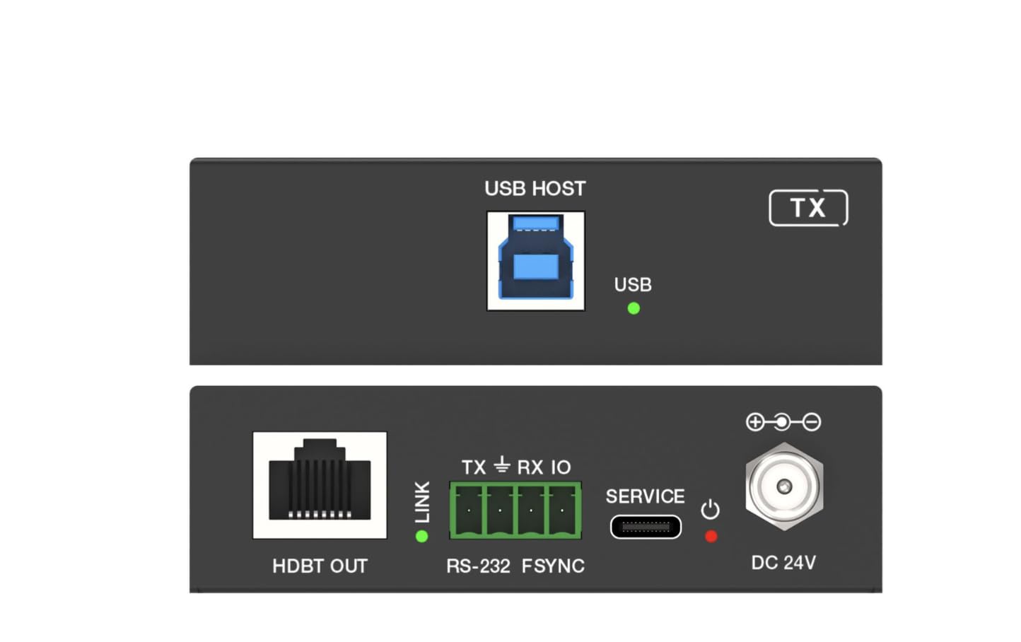Extender USB 3.2 a 4 Porte su Cavo Cat6a/Cat7, Trasmissione fino a 100 m, 5 Gbit/s