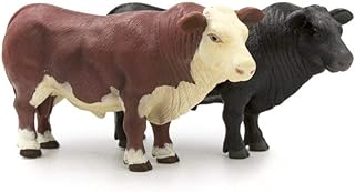 Little Buster Toys Herd Bull Set - Angus Bull and Hereford Bull; 1/16th Scale