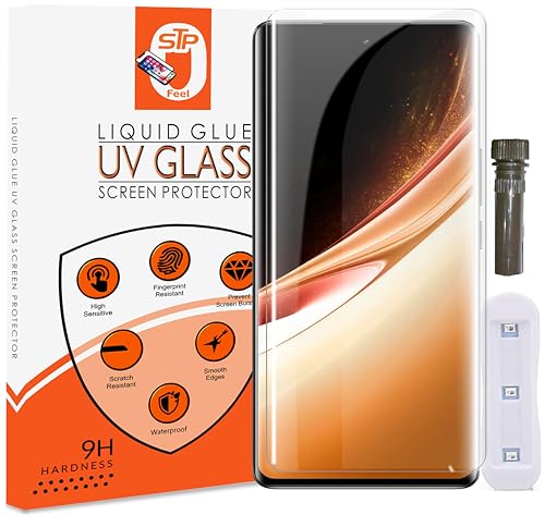 Image of UV Advanced Tempered Glass Screen Protector Guard Compatible For Vivo V30 / V30e / V30 Pro (6.78 Inch, Pack of 1) Full Adhesive UV Curved Case Friendly HD Clarity
