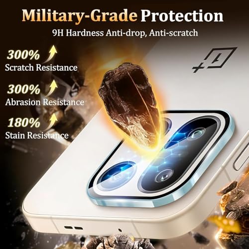 Image of 4youquality Camera Lens Protector for OnePlus 15 Silver Camera Lens Protector Ring | HD Clear Scratch Resistant Rear Camera Guard | Case Friendly