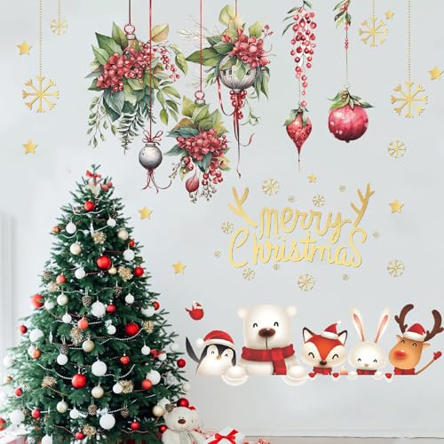 Vinilos de Pared Navidad Muñeco de Nieve y Animales miniatura 4