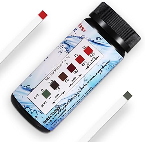 Water Hardness Test Strips,Upgraded 100ct,0-425 mg/L, HoneForest Hard Water Test Kit, Testing Total Hardness of Water Softener, Drinking Water Quality, Pool Water,etc