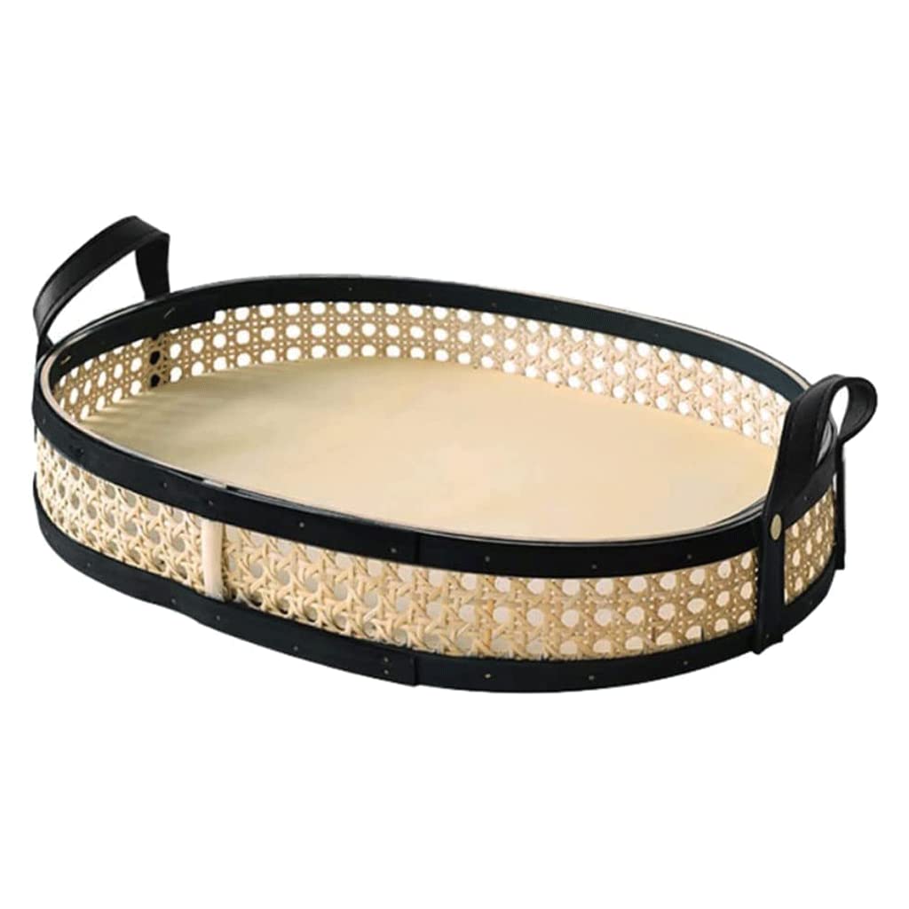 LIOONS Panera, Cesta De Almacenamiento De Mimbre, Cesta De Pan Tejida A Mano, con Asa Panera De Almacenamiento De Pan, Almacenar Postre Fruta Pan