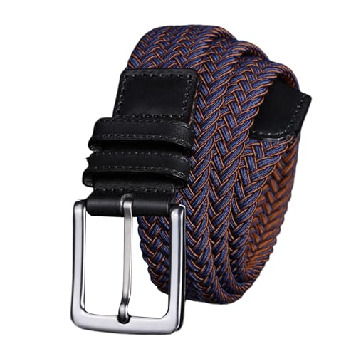 Casual Weave Canvas Fabric Woven Golf Belt, Mixed Color Stretch Braided Belts Stretch Belt for Men and Women,Purple,115CM/45.3''