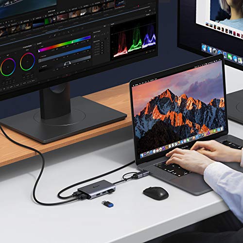 Usb 3.0 To Dual Hdmi Adapter For Macos M1 M2 & Windows, Usb 3.0 Laptop Docking Station To Dual Monitor, Usb A/C 3.0 Hub Splitter For Macbook Pro/Air, Dell/ Hp/ Lenovo, Surface, Chromebook, Thinkpad #TOP4