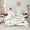 Feelyou Construction Bedding Set Queen Size Equipment Trucks Comforter Set for Kids Boys Girls Decor Dinosaur Comforter 3D Digital Print Yellow Duvet Set Bedroom Quilt Set #4