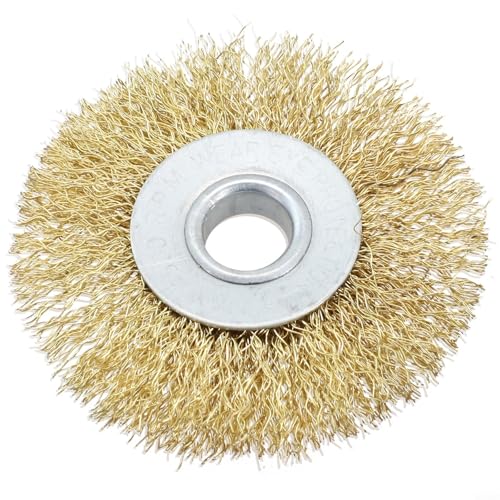 Minhe Stainless Steel Crimped Wire Wheel Brush 3 Inch Diameter Rust Paint Removal Abrasive Tool for Angle Grinder Cleaning Deburring Carbon Steel Wire Compact Size 13mm Arbor