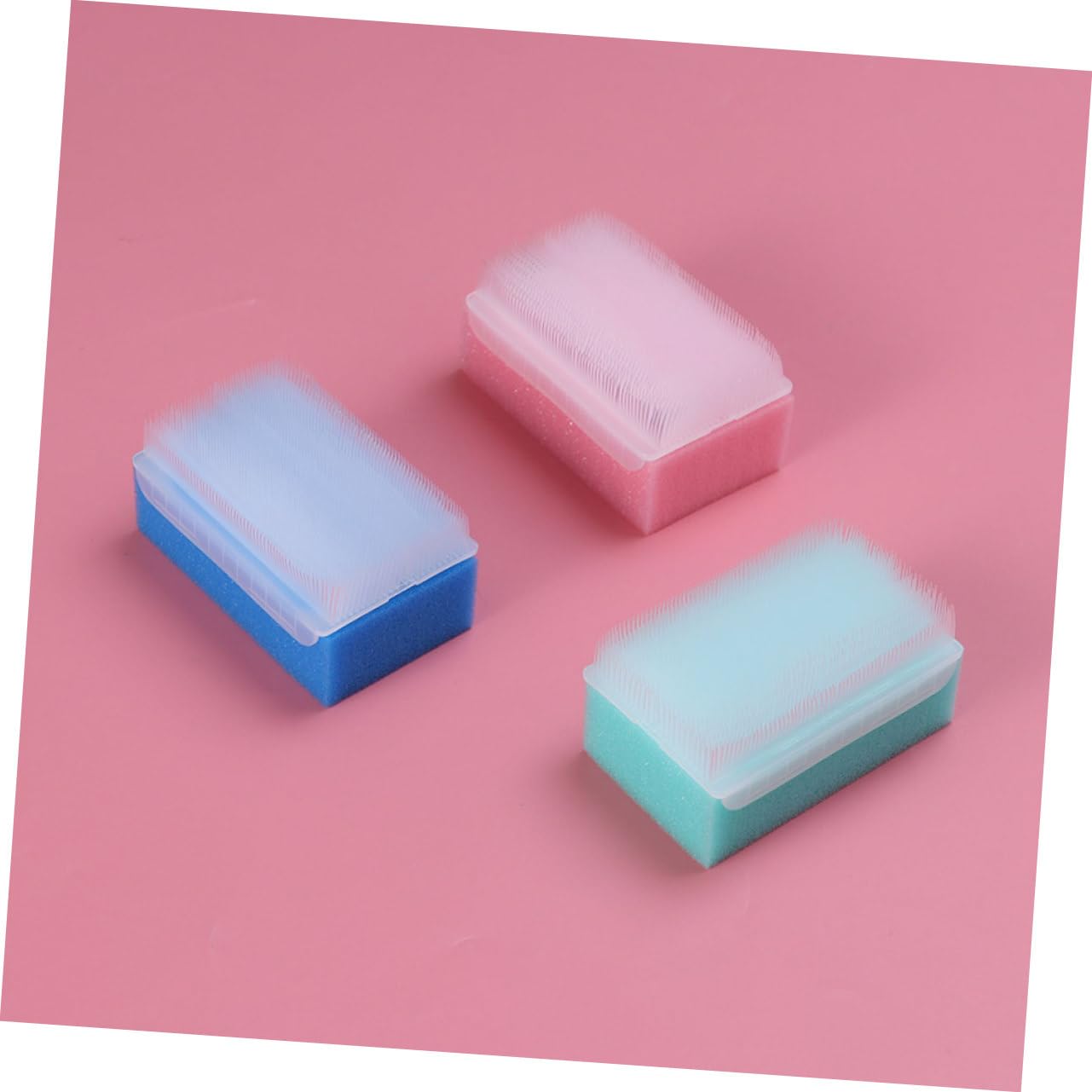 FRCOLOR 3 Set Di Spugna Per Doccia Per Bambini Spazzola Per Massaggio Spazzola Per Il Bagno Per Bambini Piccoli Portatile E Facile Da Usare 5 Set Di Colori 5 Pezzi * 3