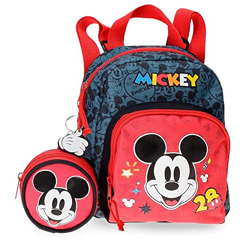 Disney Mickey Get Moving Zaino asilo Multicolore 19 x 23 x 8 cm Poliestere 3,5 L, multicolore, Zaino asilo