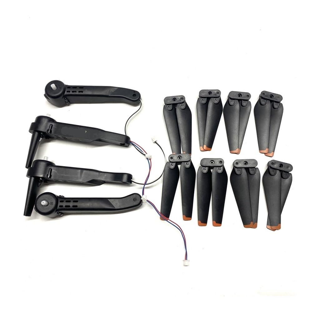 Składane ramię do drona RC, części zamienne do quadkoptera, ramię silnika, łopatki i śmigło dla K10MAX (4arms and Blades)